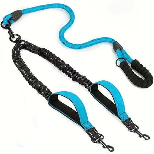 Reflective Double Dog Leash