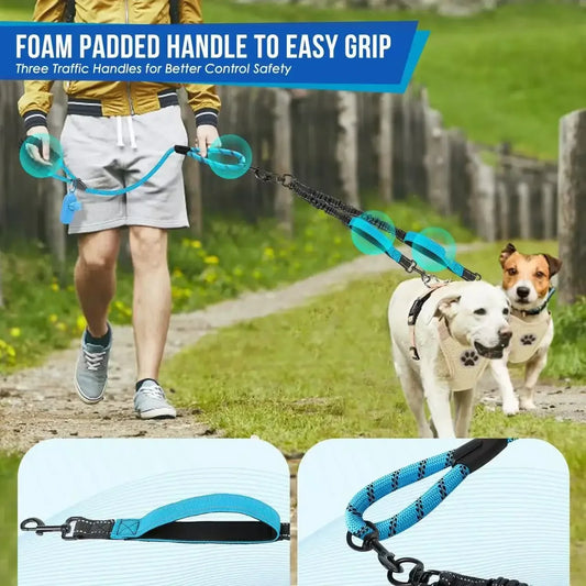 Reflective Double Dog Leash